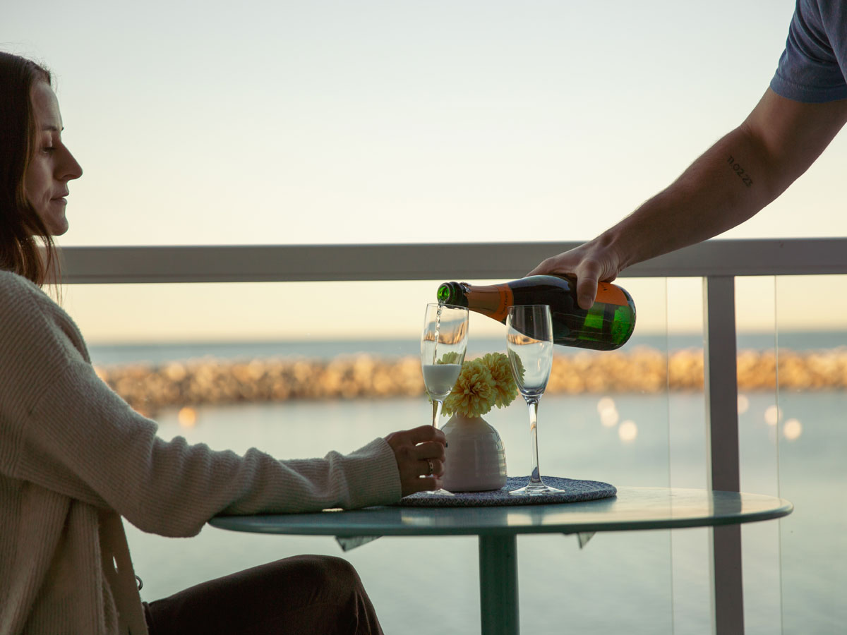 In-room dining service at Portofino Hotel